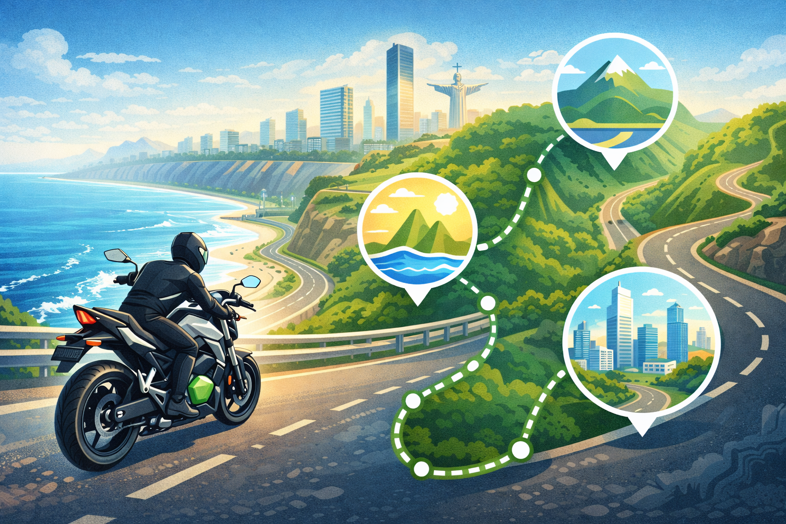 Rutas recomendadas en Lima para motos eléctricas